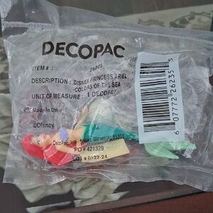 Disney Ariel Figurine with Red Hair and Green Tail